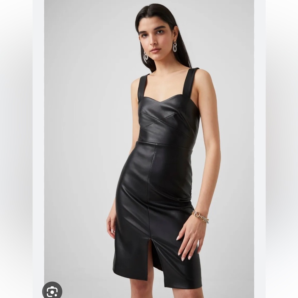 Crolenda Faux Leather Dress NWOT